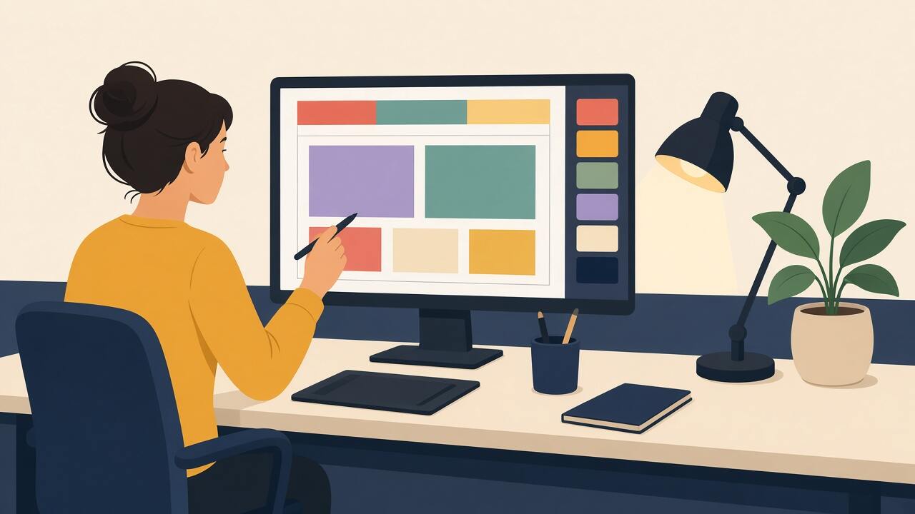 A designer planning a London business website
